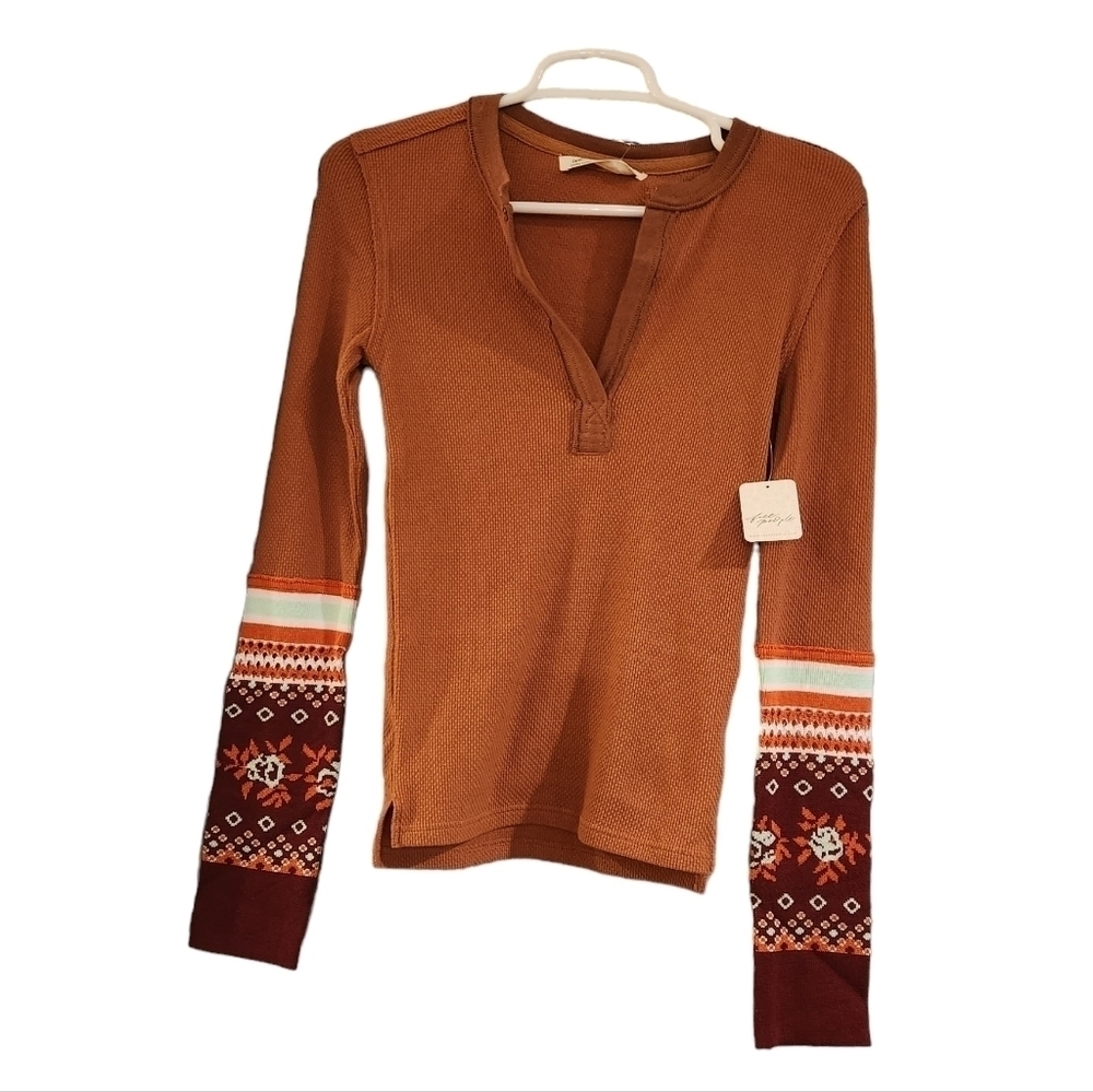 Revolve free People We The Free NWT Mikah Layering Thermal Long Sleeve Size XS